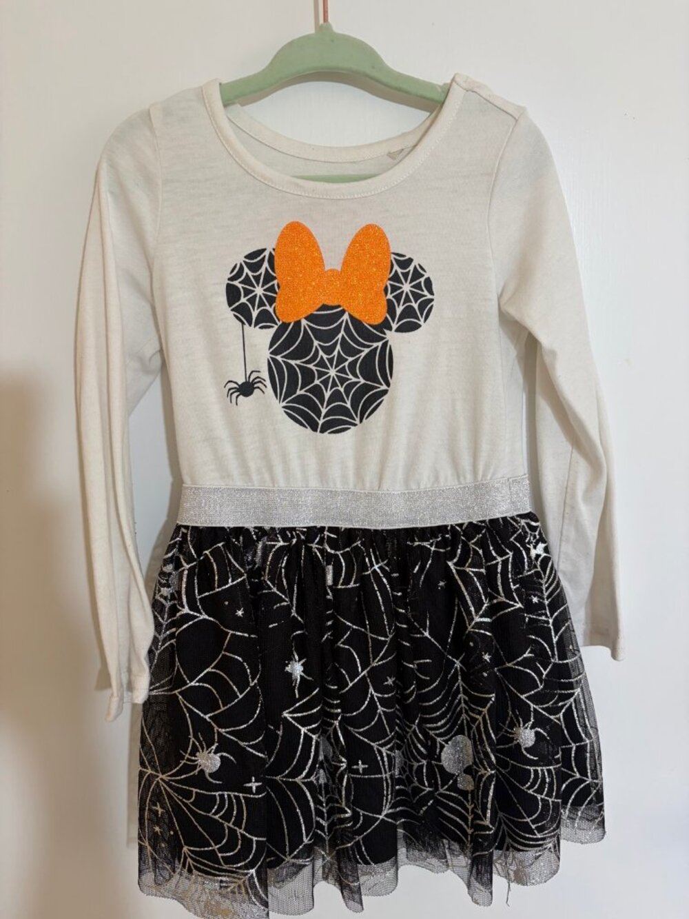 Disney Minnie Mouse Halloween spiderweb dress, 3T, VGUC